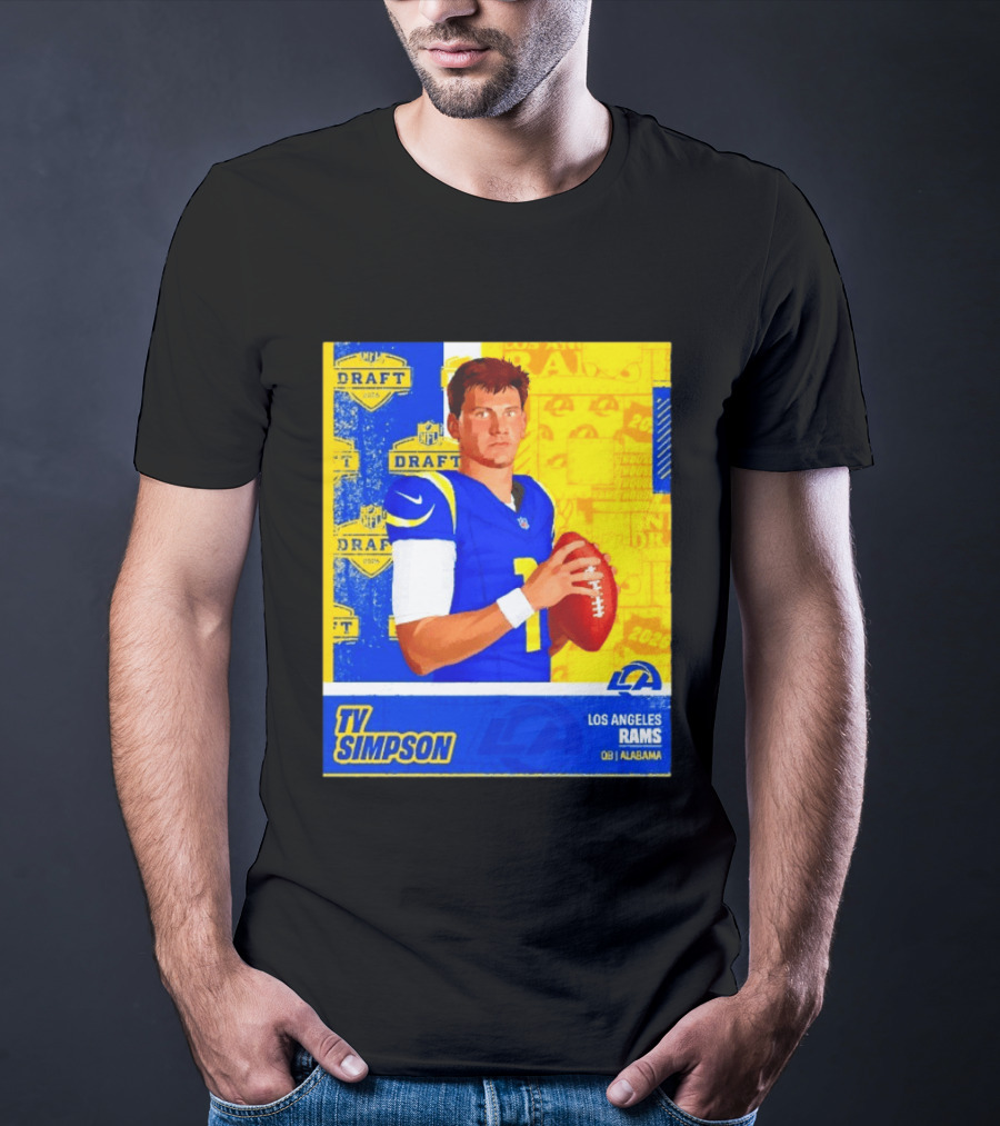 Ty Simpson Los Angeles Rams NFL Draft 2026 Quarterback Alabama T-Shirt