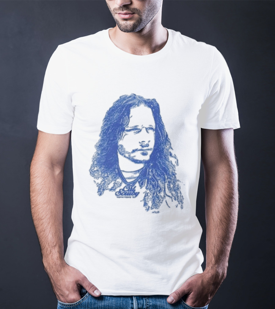 Cal Scruby Tdyk Blue Long Hair T-Shirt