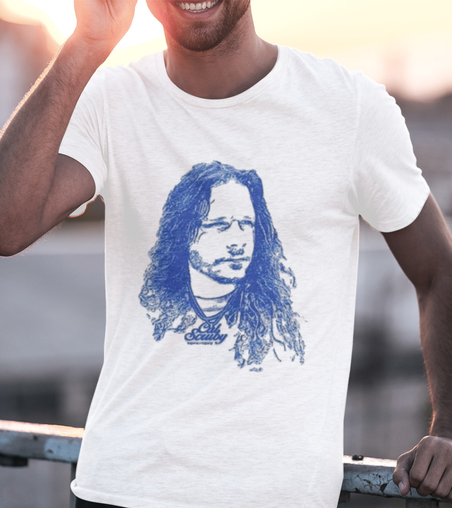 Cal Scruby Tdyk Blue Long Hair T-Shirt