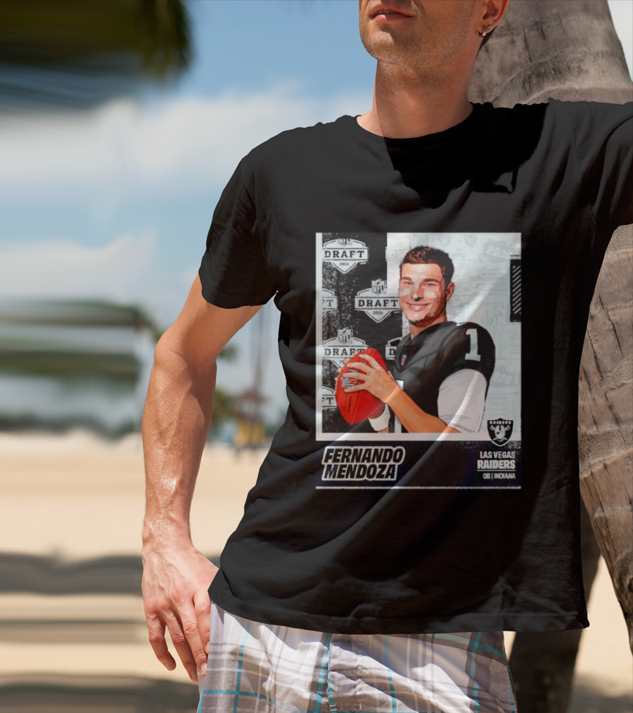 Fernando Mendoza Las Vegas Raiders 2026 Draft QB Indiana NFL T-Shirt