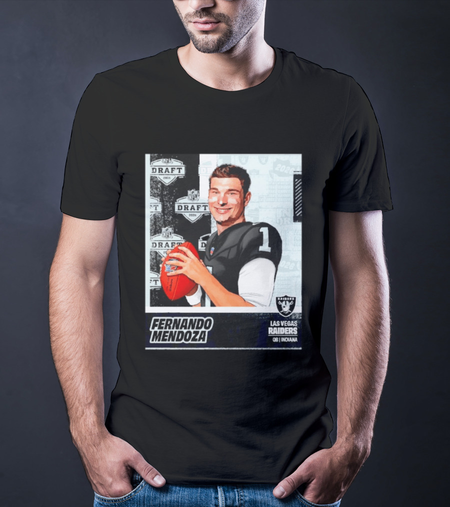 Fernando Mendoza Las Vegas Raiders 2026 Draft QB Indiana NFL T-Shirt