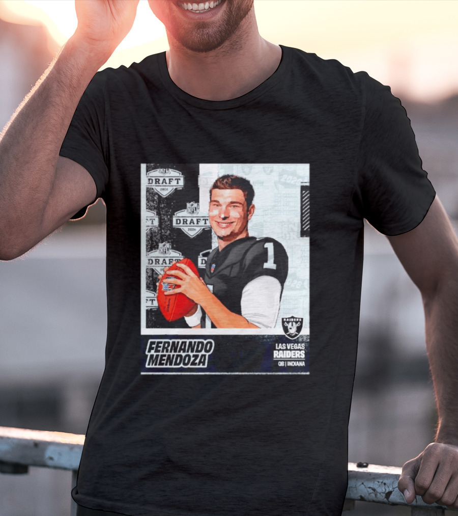 Fernando Mendoza Las Vegas Raiders 2026 Draft QB Indiana NFL T-Shirt