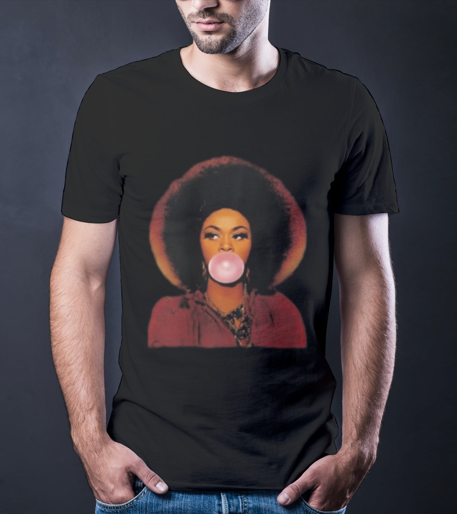 Miss Jill Scott Bubblegum Afro Silhouette Trend T-Shirt