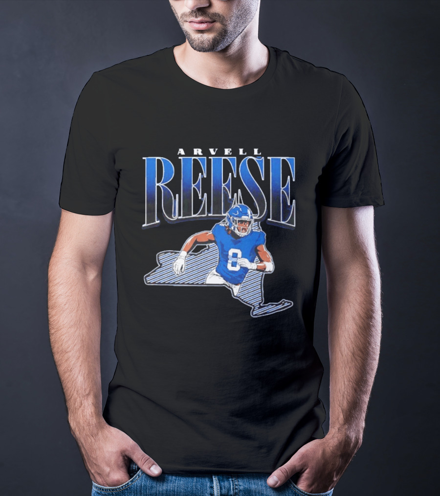 New York Giants Arvell Reese 8 State Star Player T-Shirt