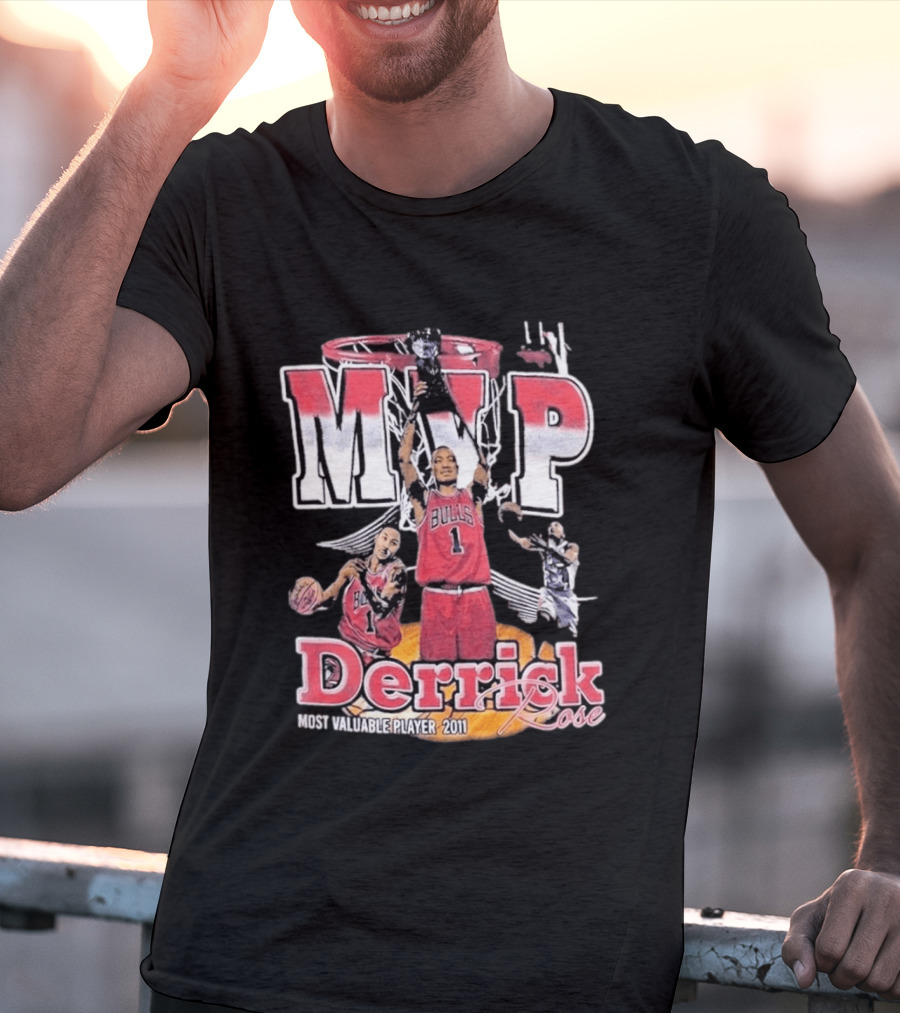 MVP Derrick Rose Chicago Bulls Most Valuable Player 2011 T-Shirt
