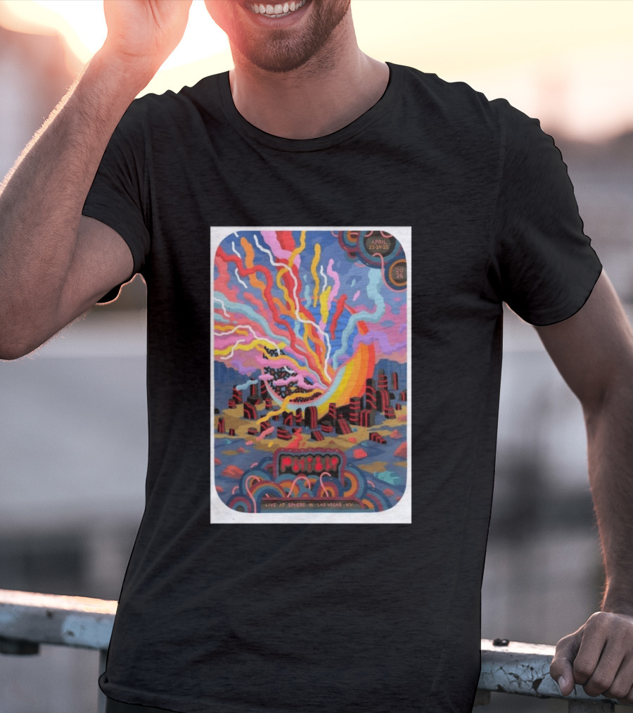 Phish Live At Sphere Las Vegas April 23 24 2026 Psychedelic Art Event T-Shirt