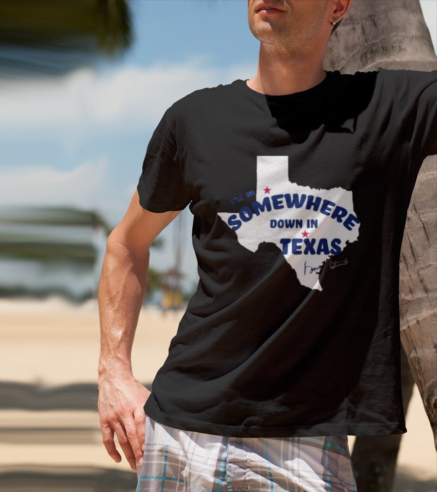 George Strait 2026 Spring Tour I'll Be Somewhere Down In Texas Map T-Shirt