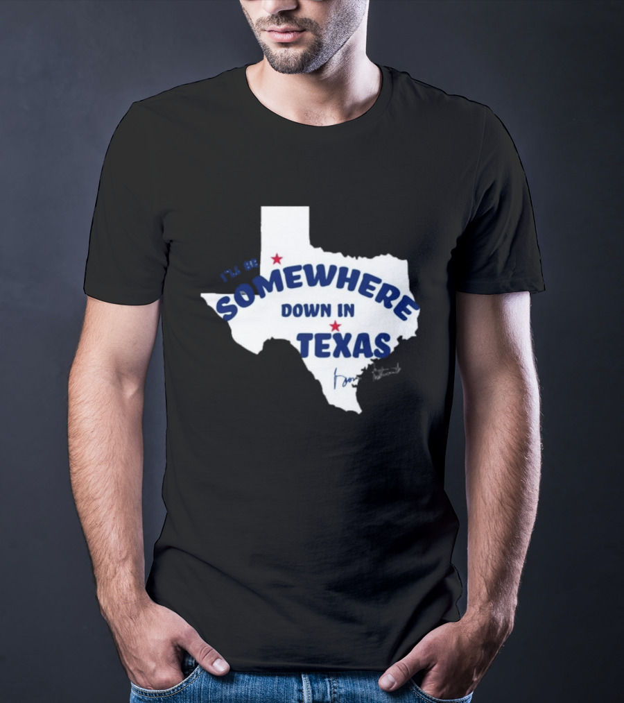 George Strait 2026 Spring Tour I'll Be Somewhere Down In Texas Map T-Shirt