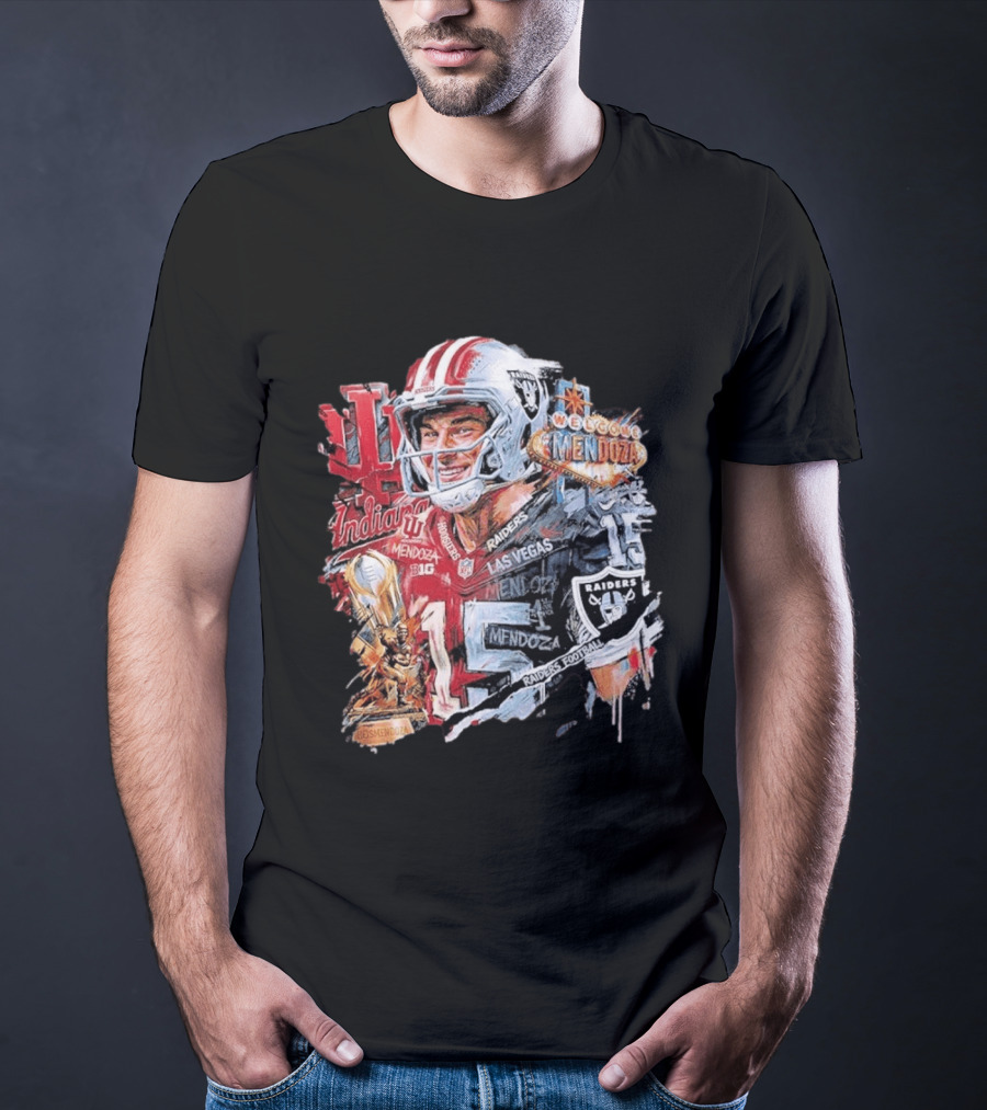 Las Vegas Raiders Football Welcome Mendoza Raiders Indiana 15 T-Shirt
