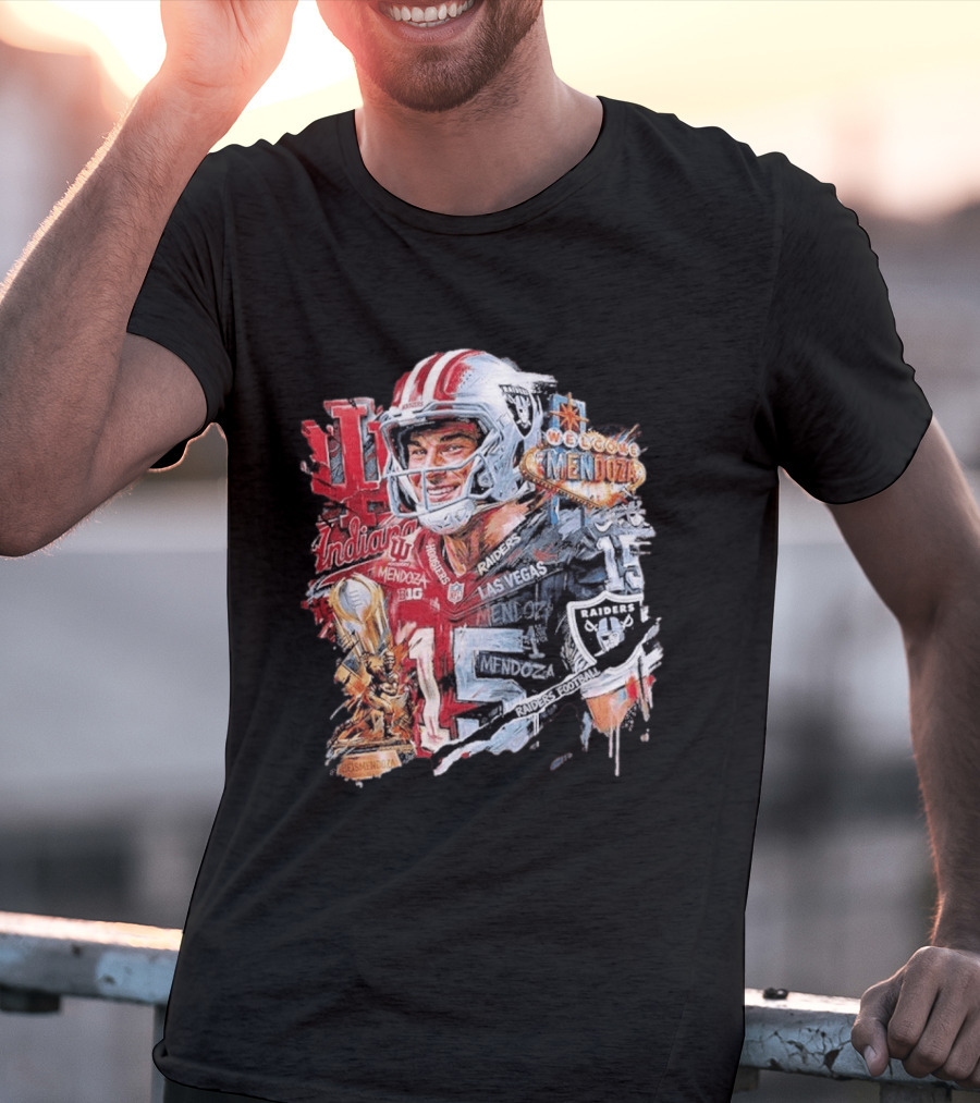 Las Vegas Raiders Football Welcome Mendoza Raiders Indiana 15 T-Shirt