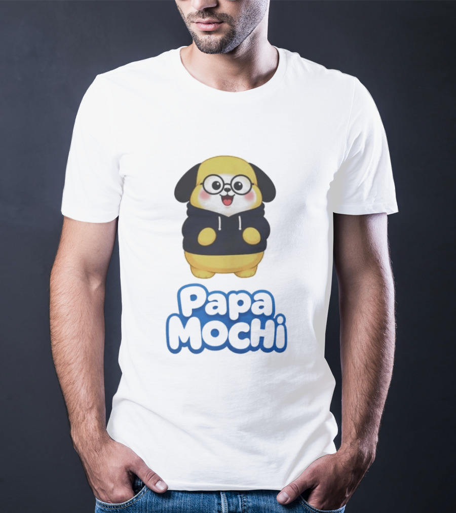 Papa Mochi Cute Character With Glasses T-Shirt