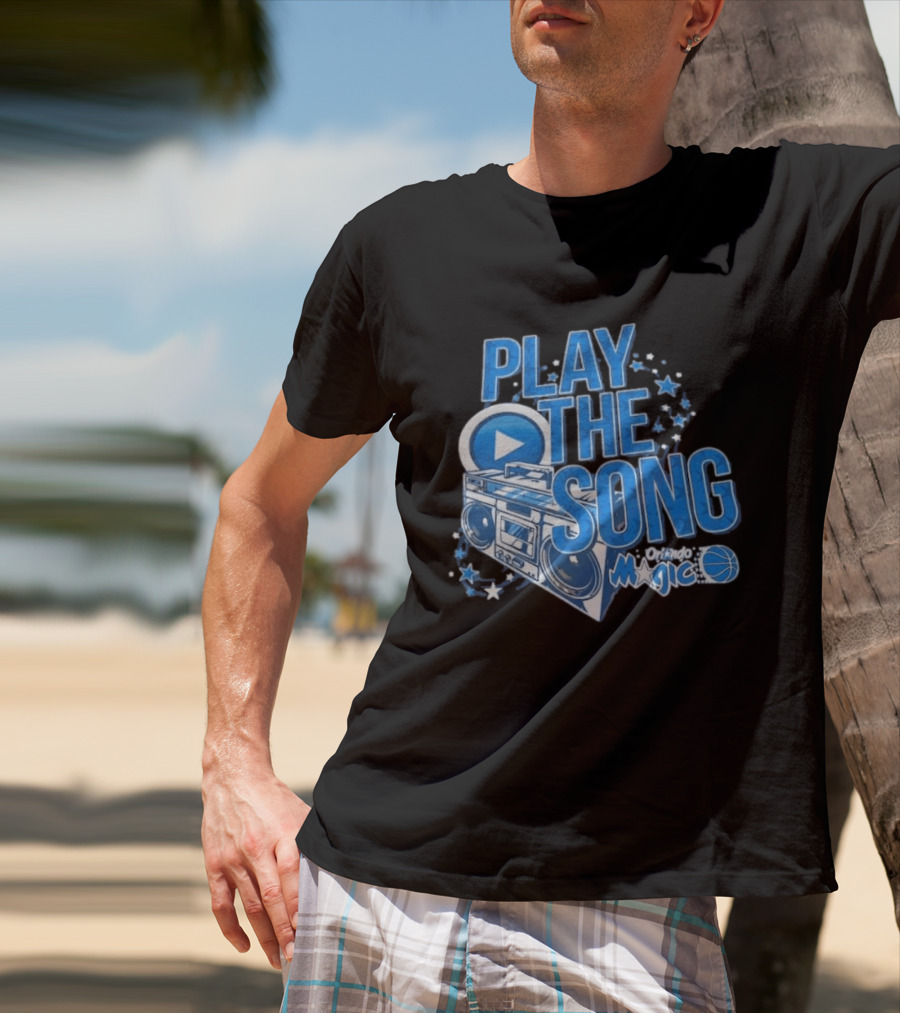 Play The Song Orlando Magic Boombox And Stars T-Shirt