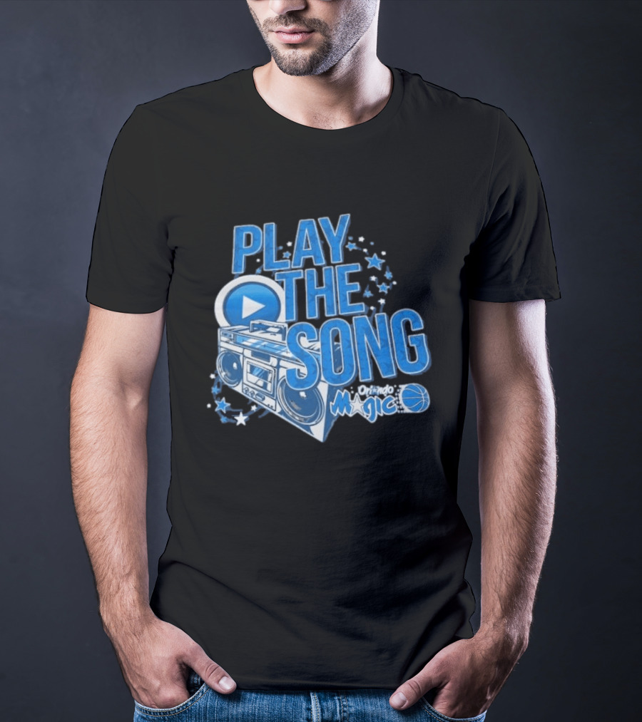 Play The Song Orlando Magic Boombox And Stars T-Shirt