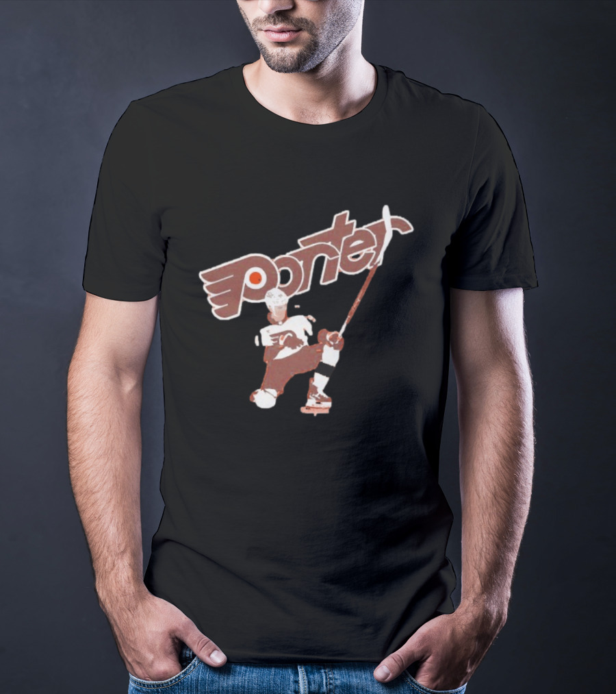 Porter Martone Philadelphia Flyers Hockey Player Action Pose T-Shirt