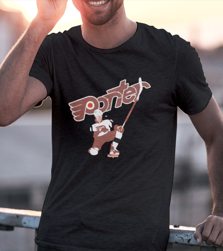 Porter Martone Philadelphia Flyers Hockey Player Action Pose T-Shirt