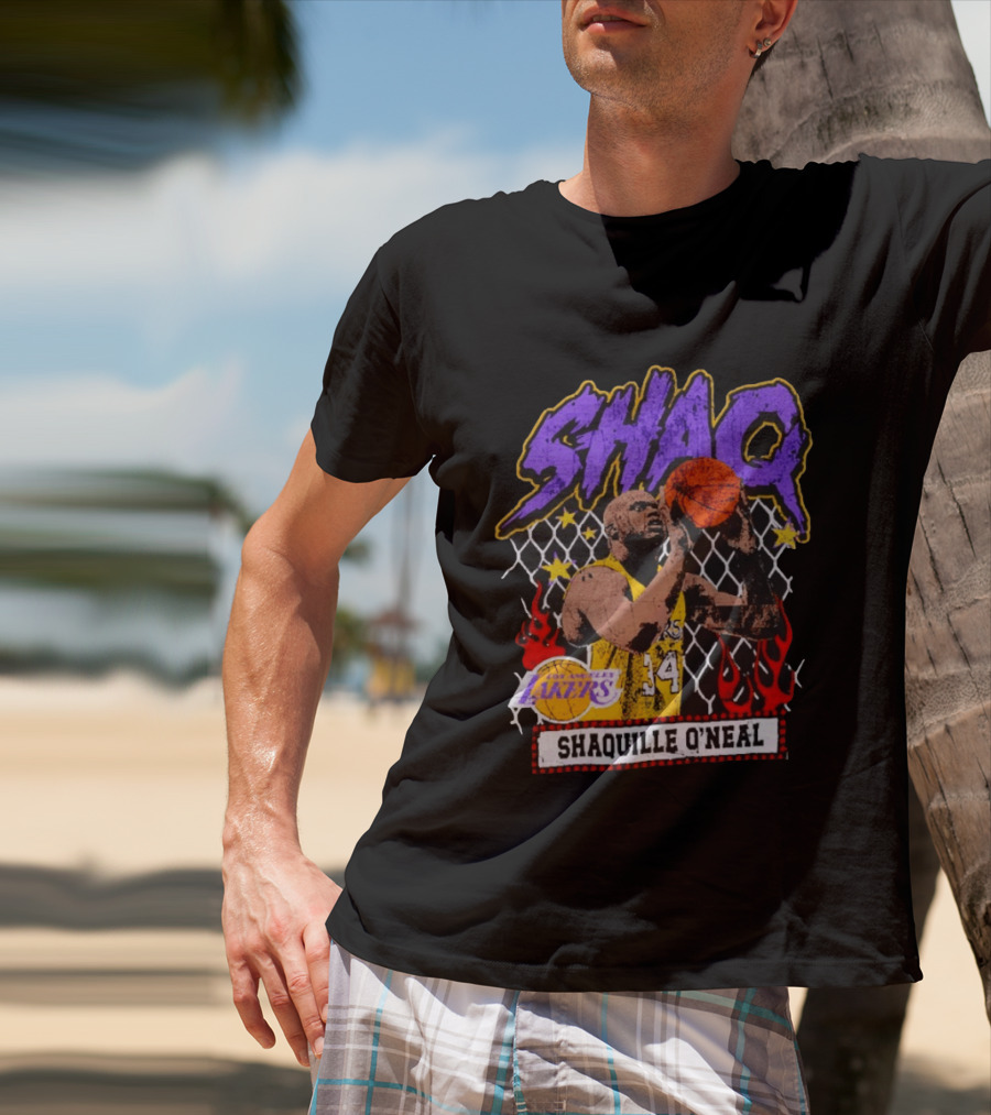 Shaquille O'Neal Shaq Los Angeles Lakers Basketball Icon 34 T-Shirt
