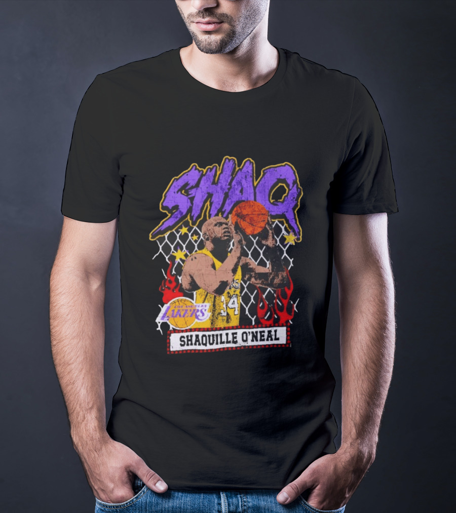 Shaquille O'Neal Shaq Los Angeles Lakers Basketball Icon 34 T-Shirt