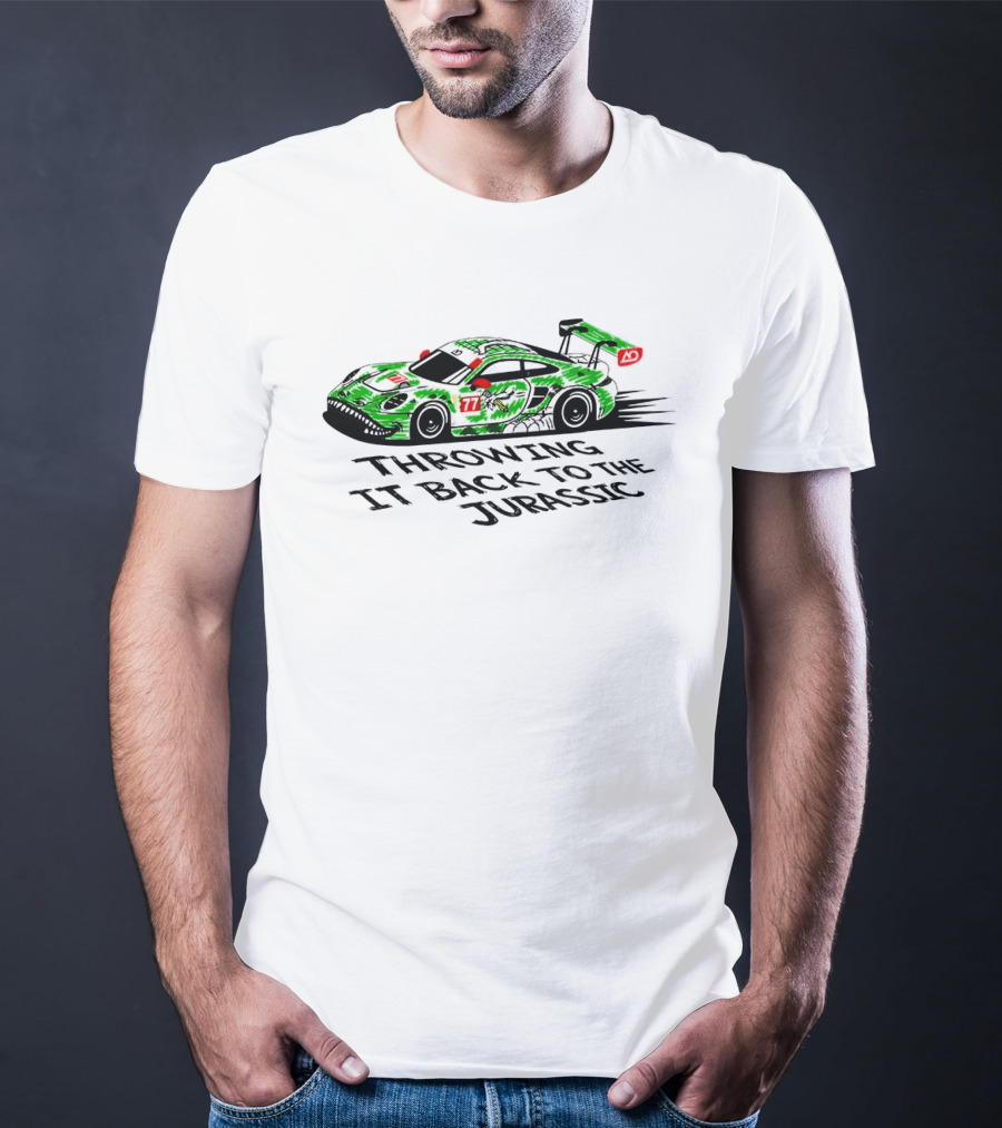 Throwing It Back To The Jurassic Racing Car Fun T-Shirt