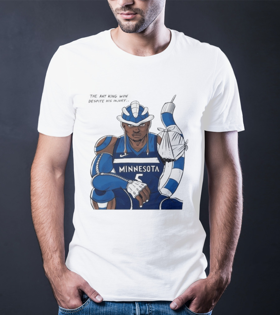 Anthony Edwards Minnesota Timberwolves Game 2 Ant King Triumph Injury T-Shirt