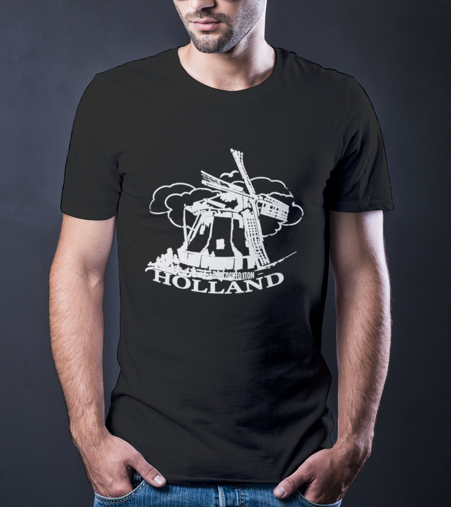 Jaafar Jackson Holland Windmill Classic Dutch Scene T-Shirt