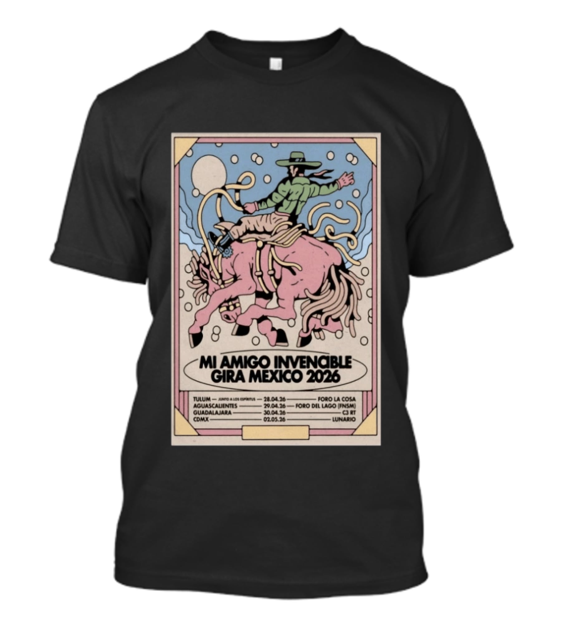 Mi Amigo Invencible Gira Mexico 2026 Tour Tulum Aguascalientes Guadalajara CDMX April 28 May 2 T-Shirt