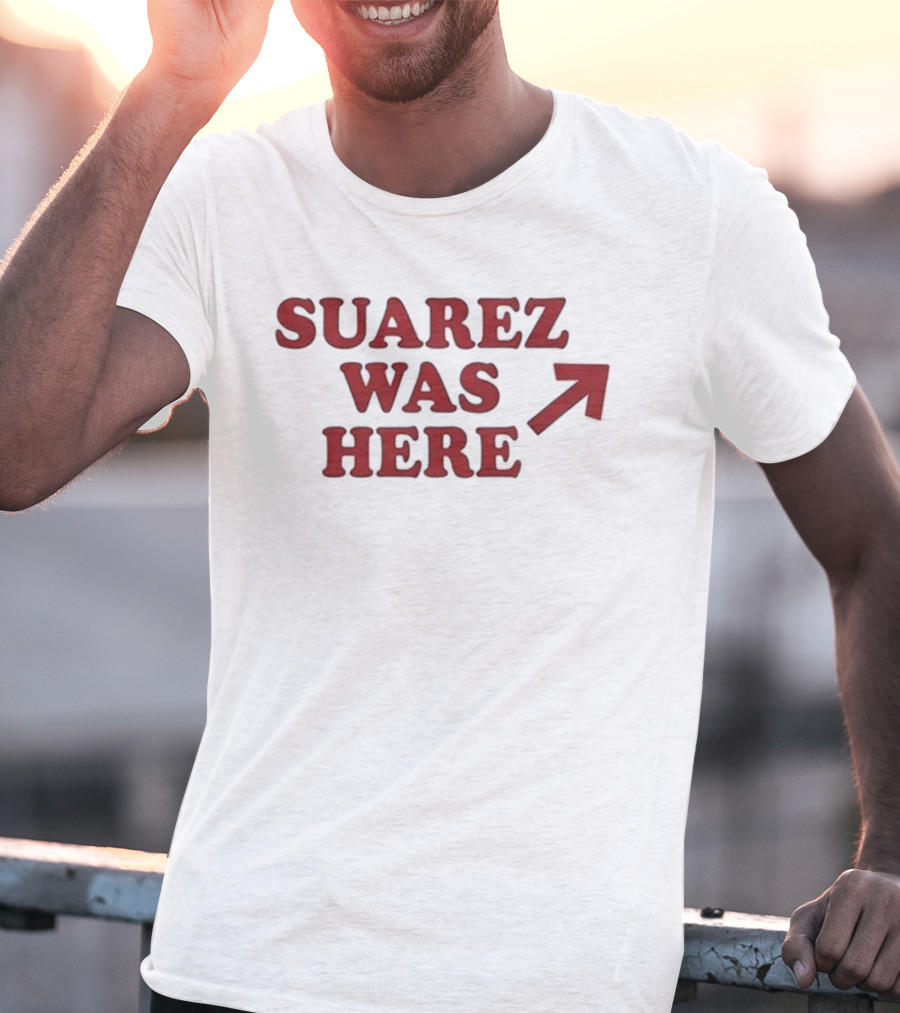 Suarez Was Here Arrow Icon Bold Red T-Shirt