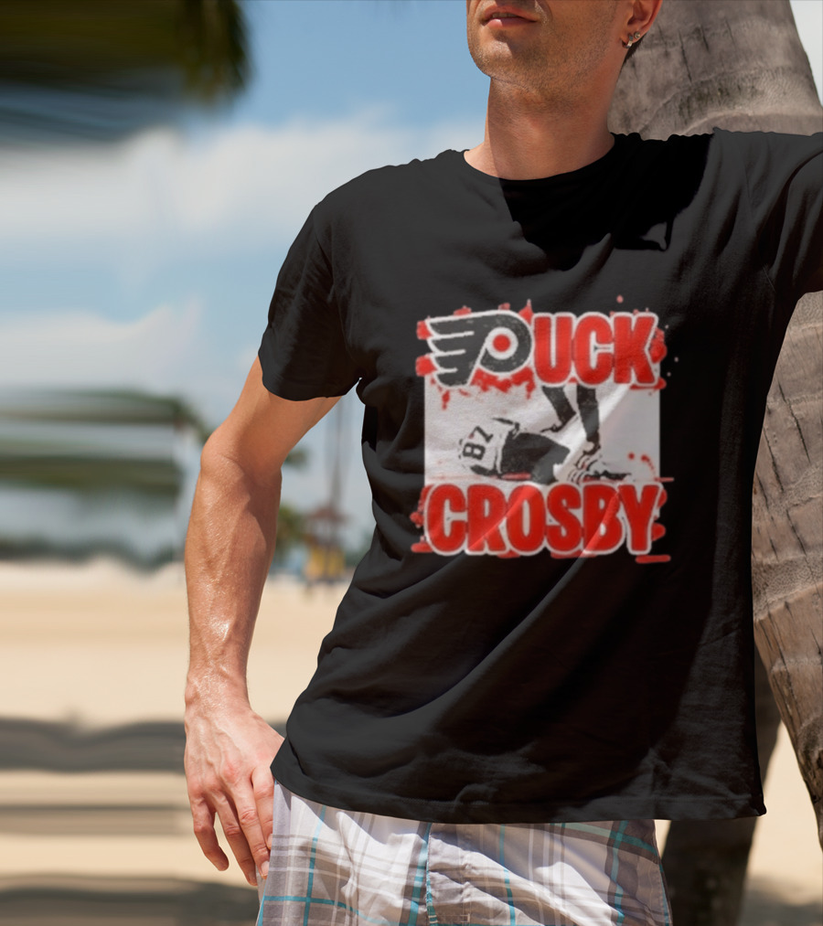 Puck Crosby Philadelphia Flyers Hockey 87 2026 T-Shirt