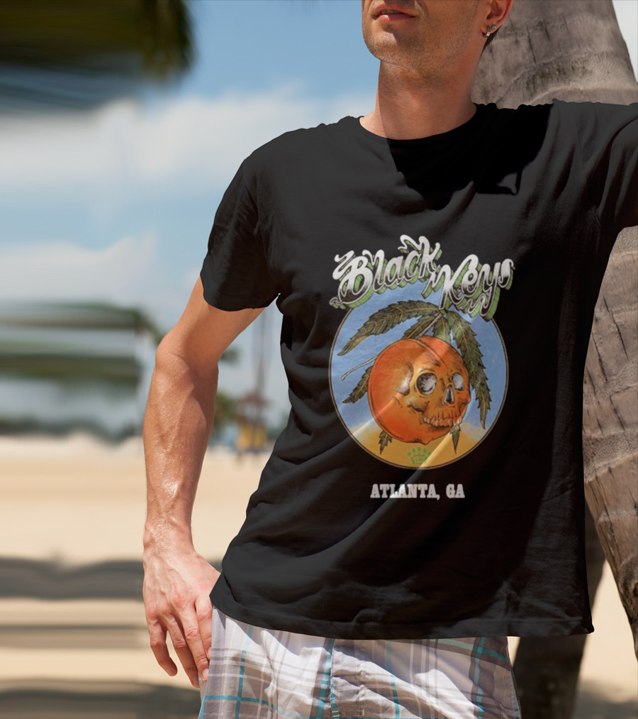 Black Keys Atlanta GA Skull Orange T-Shirt
