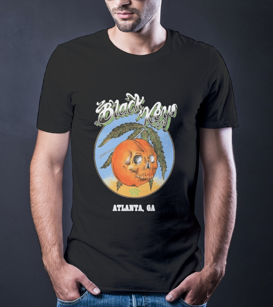 Black Keys Atlanta GA Skull Orange T-Shirt