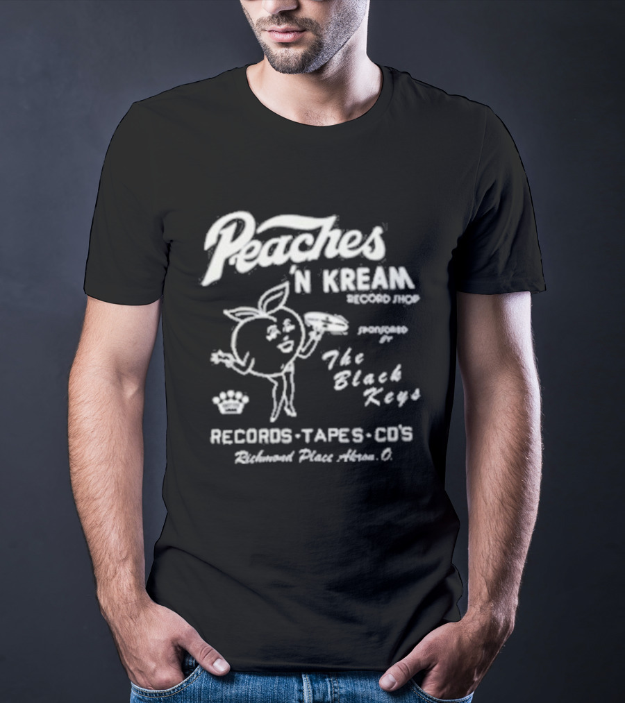 Peaches N Kream Records Promoted By The Black Keys Records Tapes CDs Atlanta GA T-Shirt