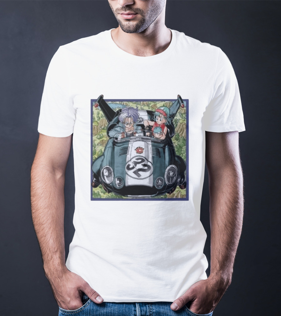 Dragon Ball Z Capsule Corp Adventure Trunks And Bulma Car Ride T-Shirt
