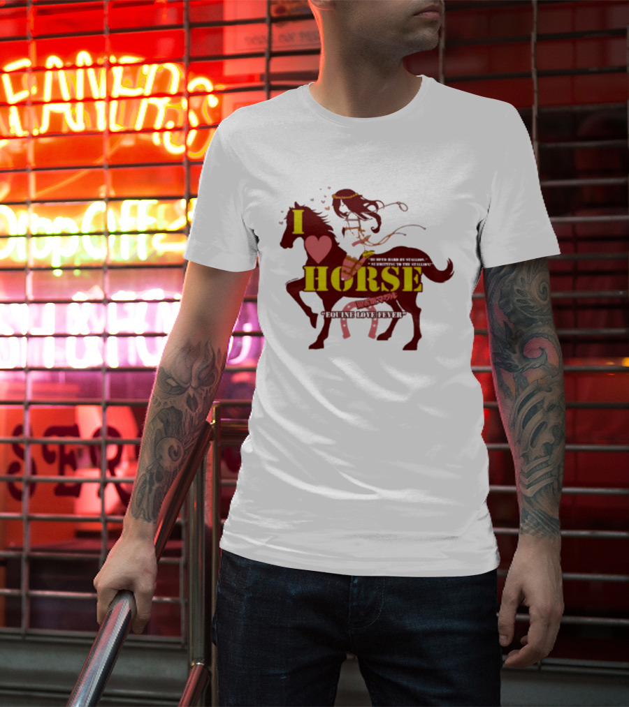I Love Horse Equine Heart Fever T-Shirt