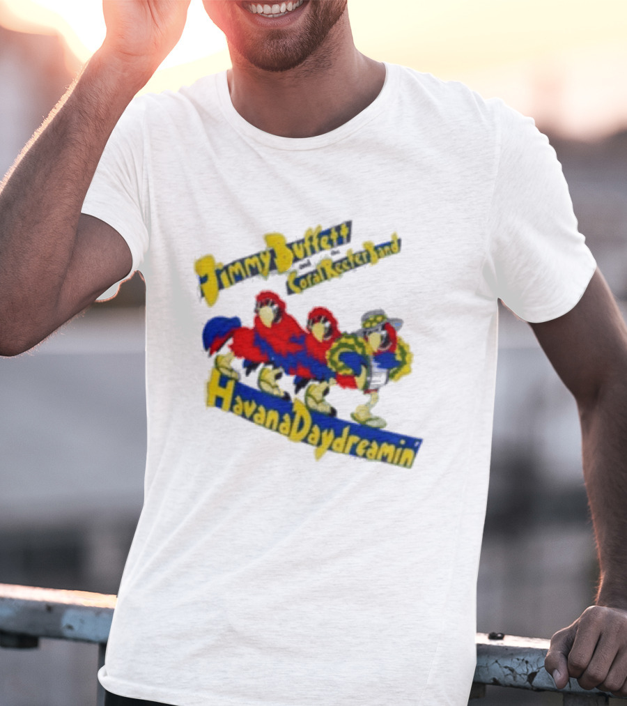 Jimmy Buffett Coral Reefer Band Havana Daydreamin Parrot 1997 Tour T-Shirt
