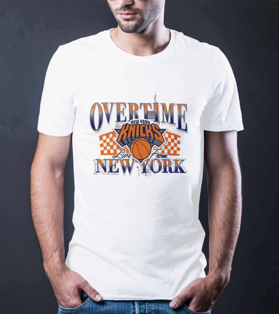 Overtime New York Knicks Live From New York Basketball T-Shirt