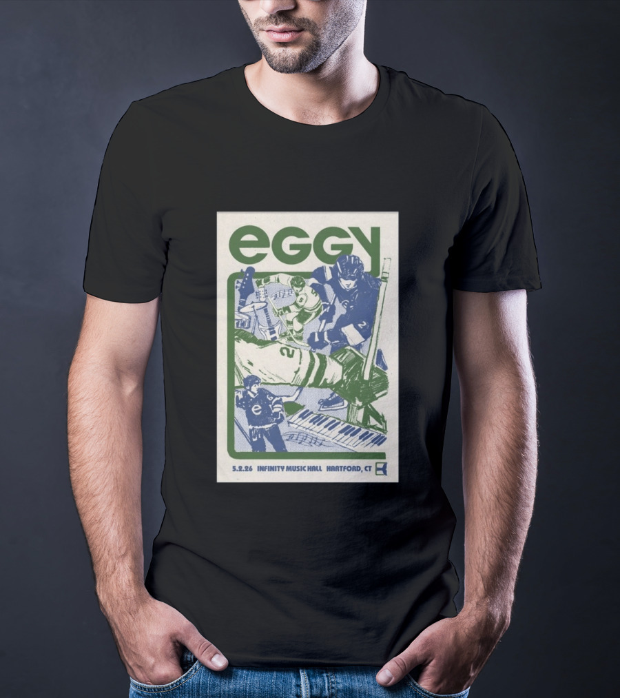Eggy Concert May 2 2026 Infinity Music Hall Hockey Theme Hartford CT T-Shirt
