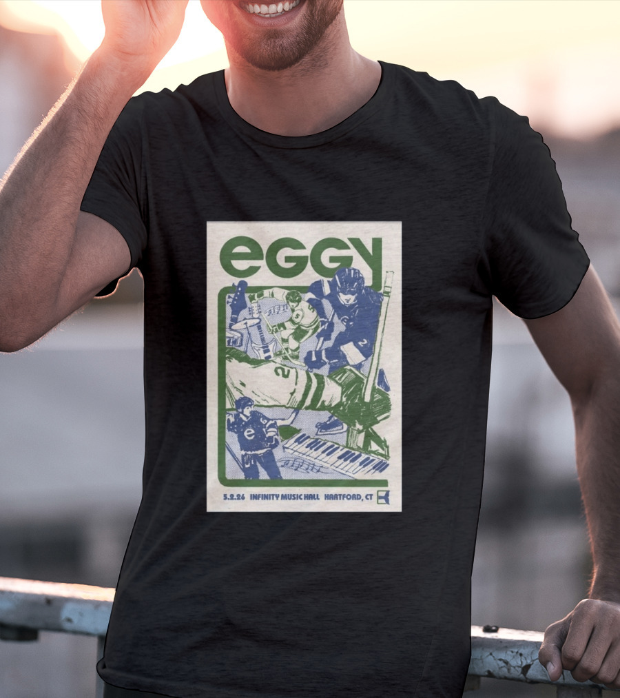 Eggy Concert May 2 2026 Infinity Music Hall Hockey Theme Hartford CT T-Shirt