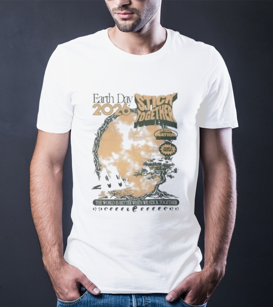 Earth Day 2026 Stick Together Save Animals Power Protection T-Shirt