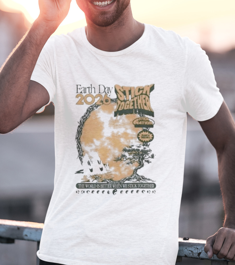 Earth Day 2026 Stick Together Save Animals Power Protection T-Shirt