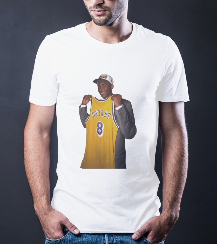 Bryant 8 Lakers Jersey Iconic Kobe Image T-Shirt