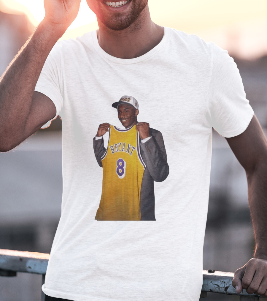 Bryant 8 Lakers Jersey Iconic Kobe Image T-Shirt