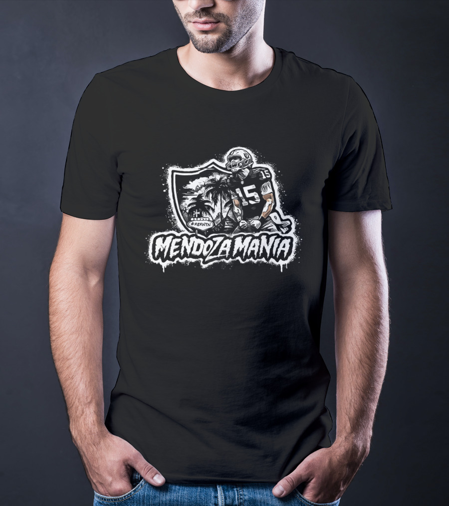 Fernando Mendoza Mania Las Vegas Raiders Football Player Running Back T-Shirt