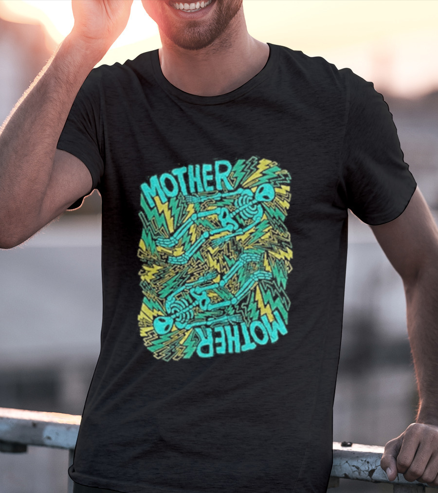 Mother Mother Grief Chapter Au Tour Lightning Figures And Neon T-Shirt