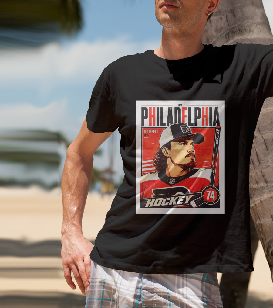 Owen Tippett 74 Philadelphia Flyers Hockey Vintage Style 2025 T-Shirt