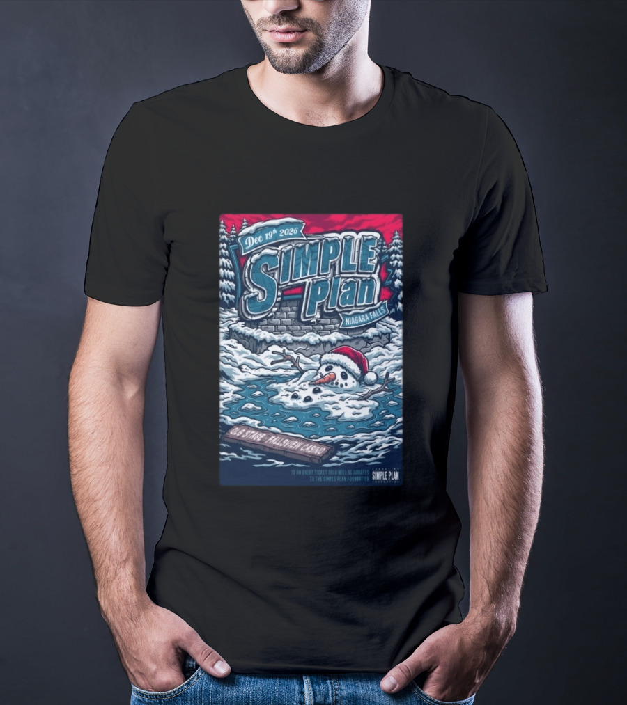 Dec 19 2026 Simple Plan Niagara Falls Frosted Holiday Show T-Shirt