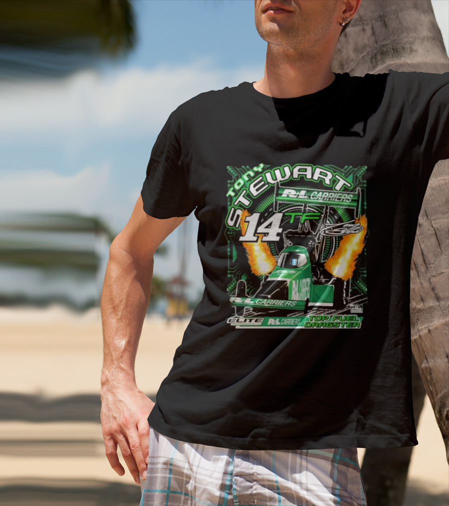 Tony Stewart R+L Carriers 14 TF Elite Top Fuel Dragster Racing T-Shirt