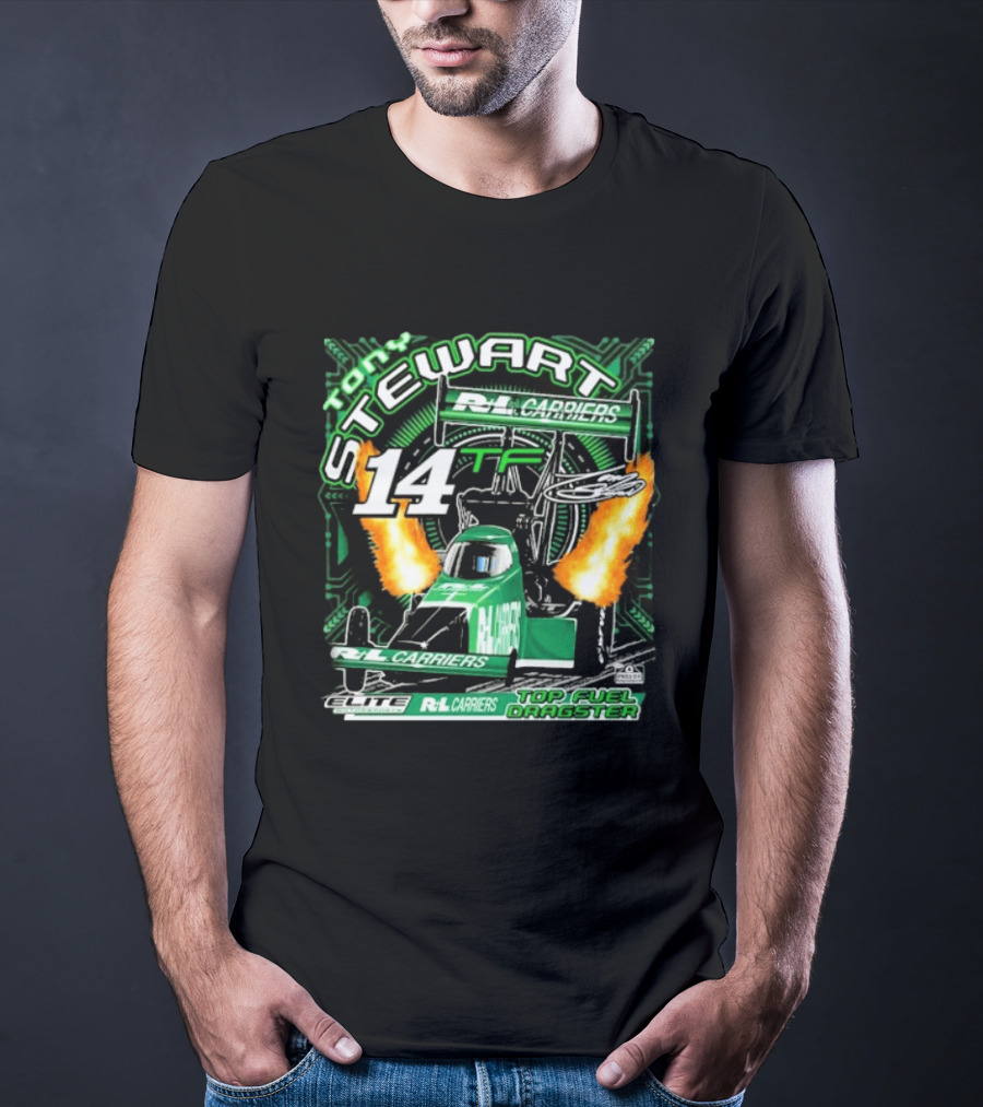 Tony Stewart R+L Carriers 14 TF Elite Top Fuel Dragster Racing T-Shirt