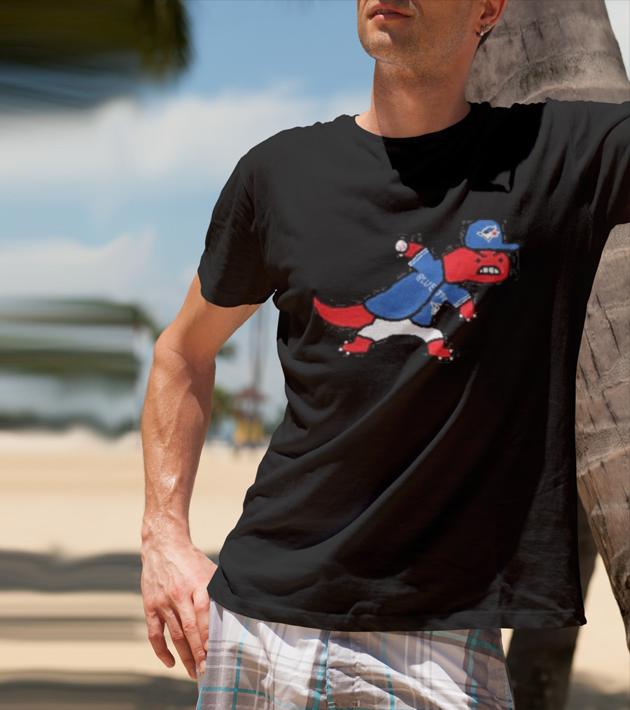Toronto Blue Jays Raptors Collaboration Paint Style Sports Fan T-Shirt