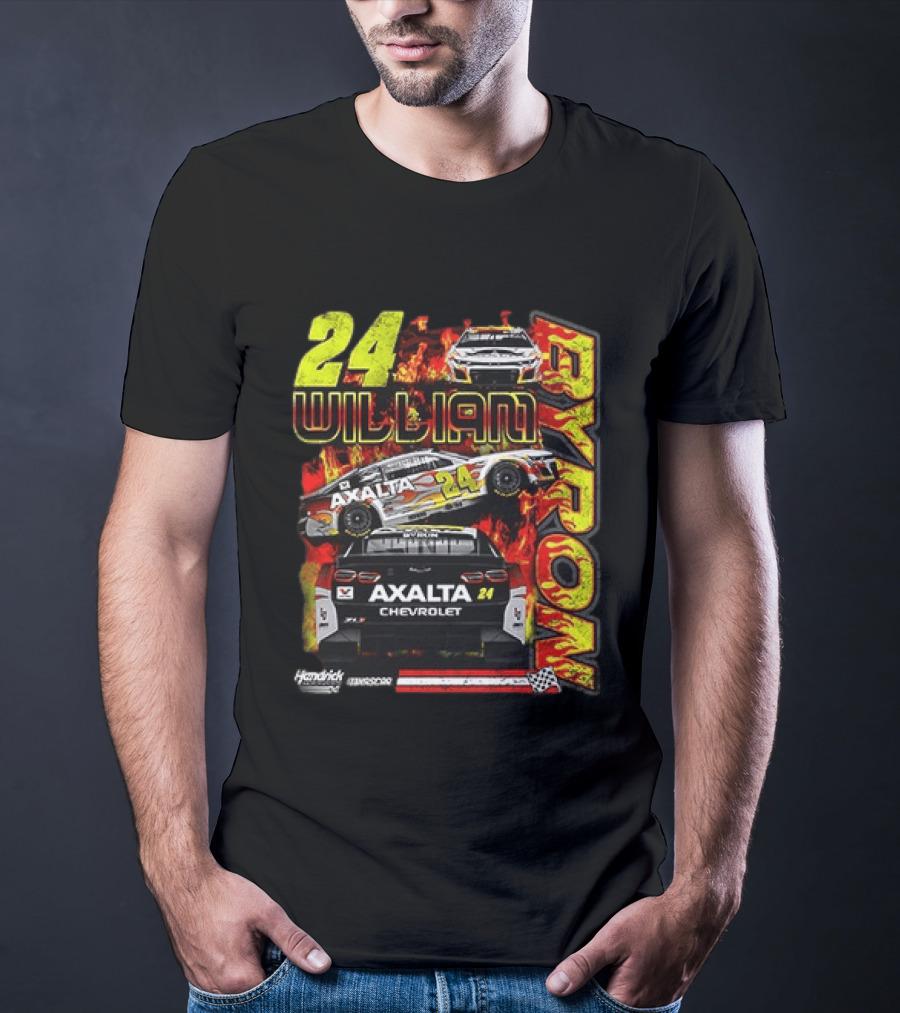 William Byron 24 Axalta Chevrolet Flames Racing Hendrick Motorsports T-Shirt