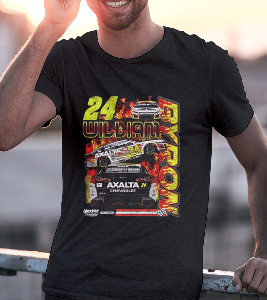 William Byron 24 Axalta Chevrolet Flames Racing Hendrick Motorsports T-Shirt