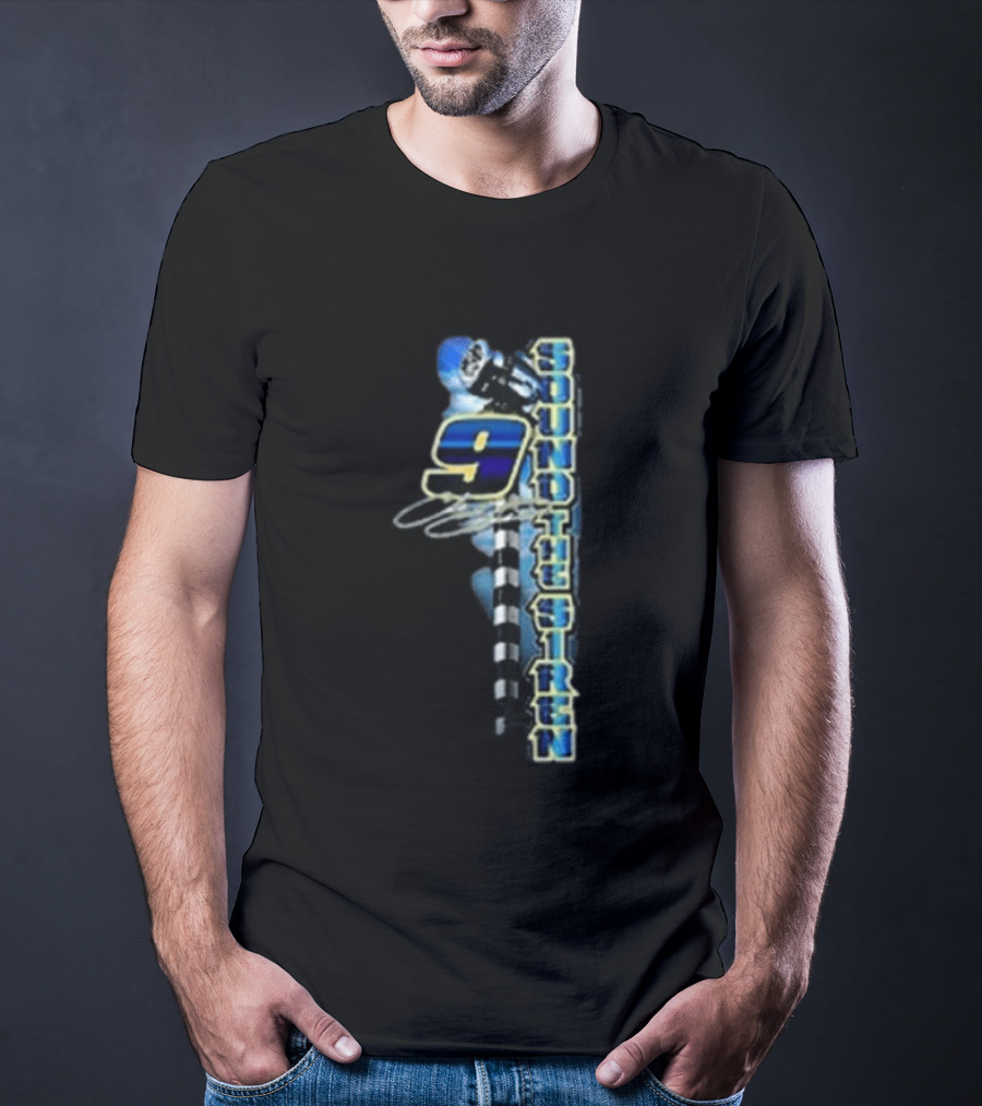 Chase Elliott 9 Sound The Siren Racing Helmet Checkered Flag T-Shirt